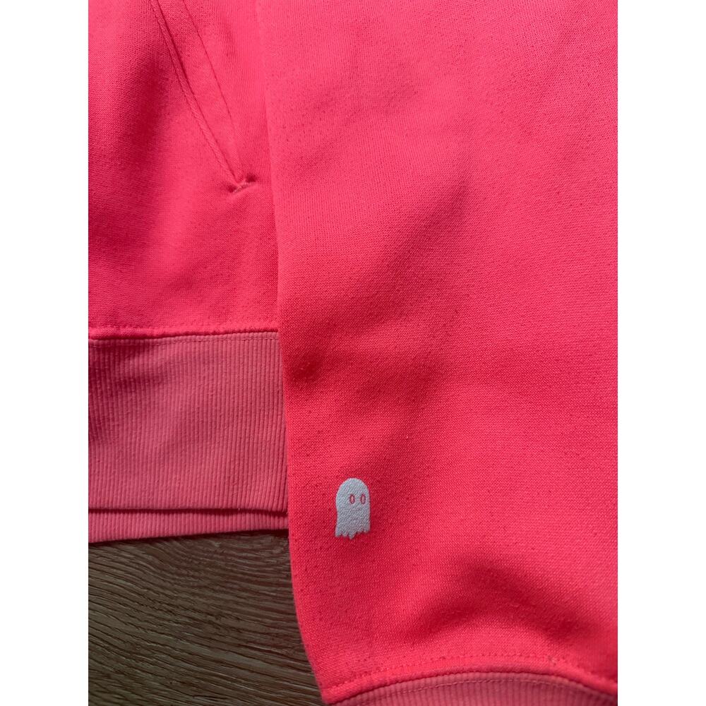 Modern Streetwear Lonely Ghost Neon Pink Logo Hoodie Made USA Women's Large - Picture 4 of 6